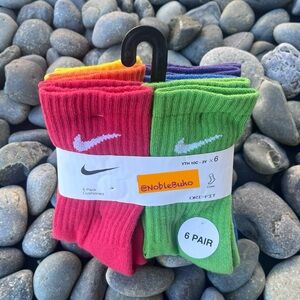 Nike Crew Socks Multi Color Dri-Fit Socks 6 PACK Yth 10C - 3Y nike socks